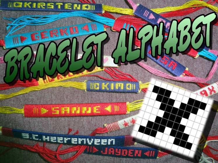 Friendship Bracelet Crochet Yarn, Alphabet: Letter X (Pretty but difficult!)