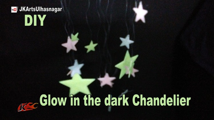 Glow in dark Star Chandelier. Jhumar | Easy Craft for Kids | How to make | JK Arts 1072