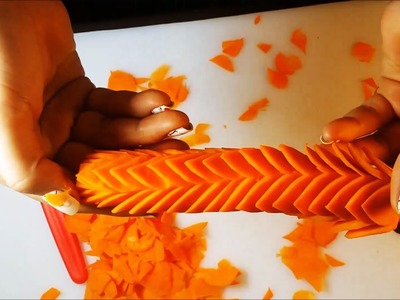 How To Carve Lion Rice Flower From Carrot - Simple Carving & Cutting Techniques