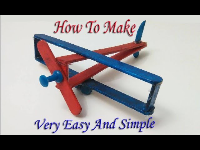 How to make a ice cream stick plane "Easy&Simple"
