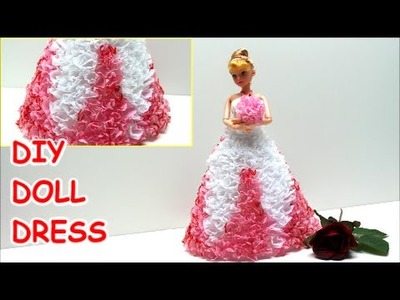 How to Make a Princess.Prom Doll Dress DIY from Tissue Paper - Doll Dress Fun