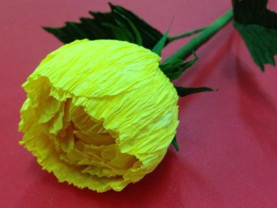 How to Make Crepe Paper flowers - Flower Making of Crepe Paper - Paper Flower Tutorial