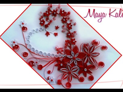 How to make DIY  Paper Quilling DESIGNS - Quilling Art. Heart designs. Ideas Tutorial !
