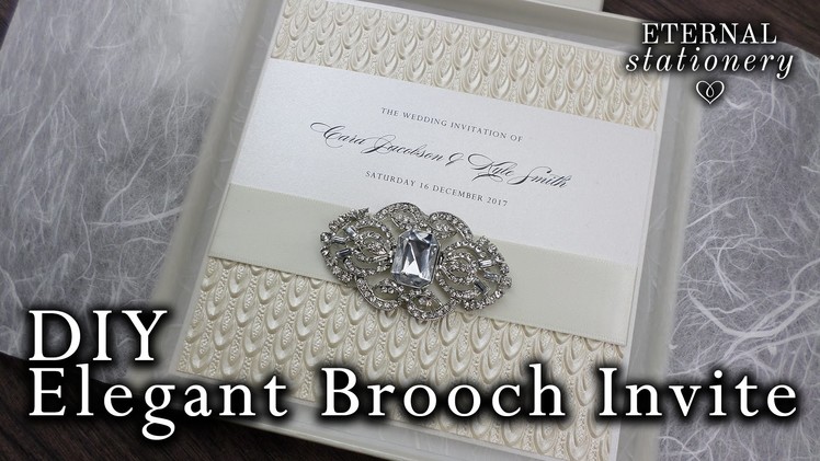 How to make elegant brooch pocket invitations | DIY invitation