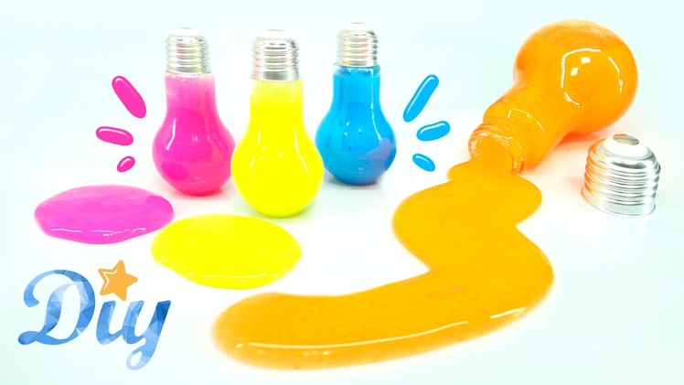 How to make Light Bulb Slime DIY - Glow Slime