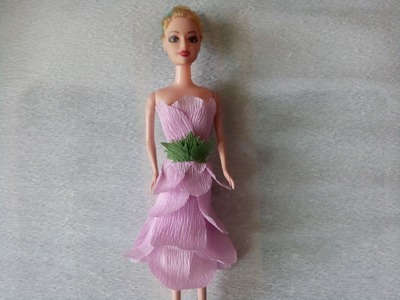 How to make paper dresses for Barbie part 5 | Làm váy búp bê Babie bằng giấy nhúm tập 5