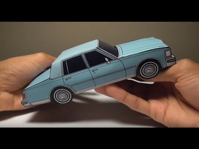 JCARWIL PAPERCRAFT 1976 Cadillac Seville (Building Paper Model Car)