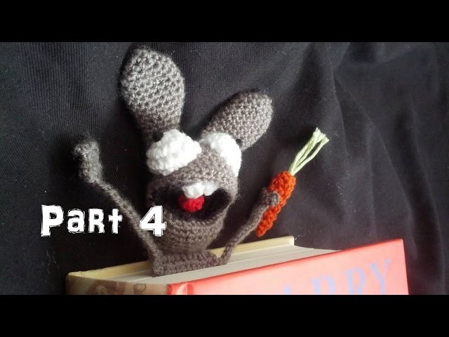 Learn How to Crochet Amigurumi Bunny Bookmark Part 4
