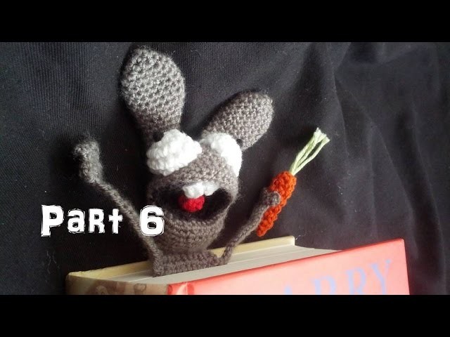 Learn How to Crochet Amigurumi Bunny Bookmark Part 6