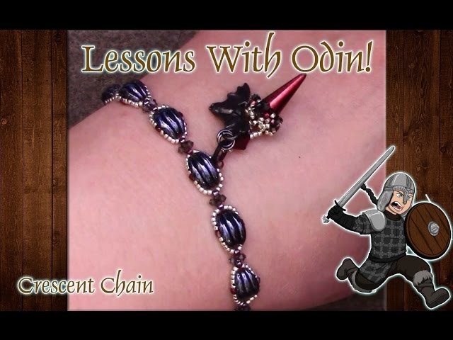 Lessons With Odin: Two Hole Crescent Chain Beaded Jewelry DIY Tutorial