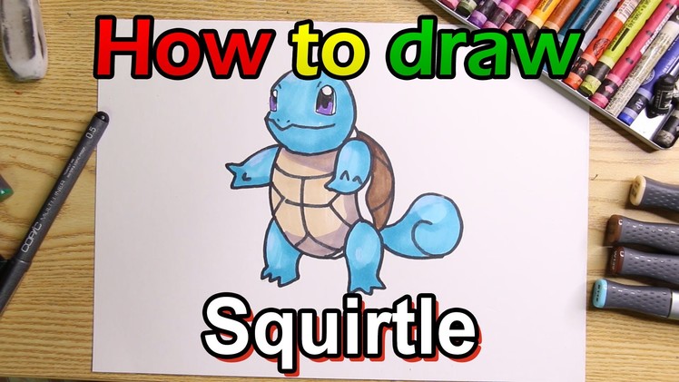 Pokemon Drawing - SQUIRTLE- HOW TO DRAW #18