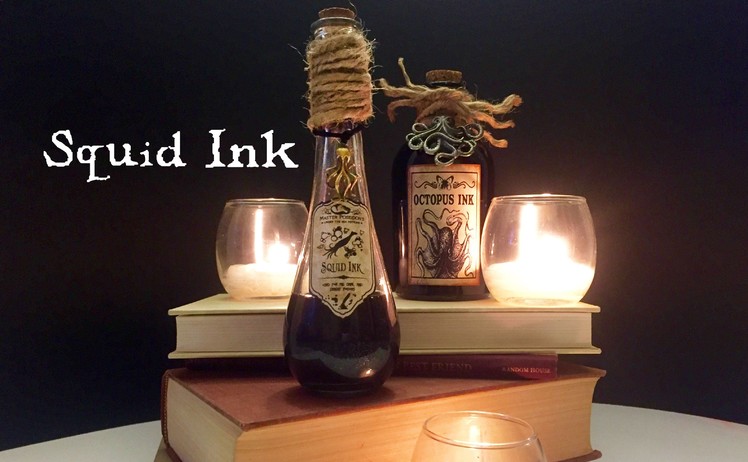 Squid Ink : DIY Potion Bottle : Halloween Prop (Harry Potter Inspired)