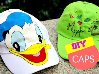 DIY Caps!! Easy motivational cap and Disney Donald duck cap