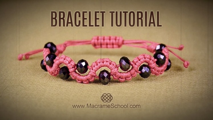 DIY Easy Wave Bracelet with Beads | Macrame School