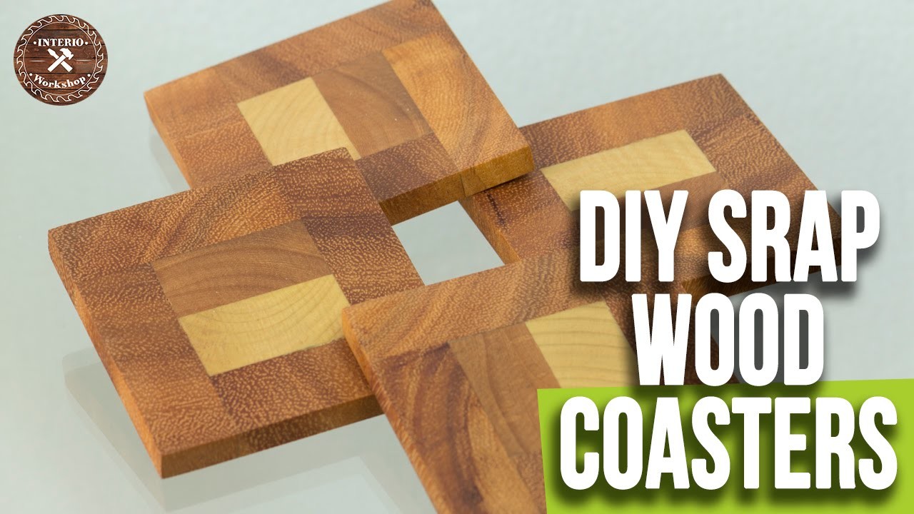 DIY Easy Wood Coasters. Scrap Wood Coasters | Woodworking Projects |  Interio Workshop