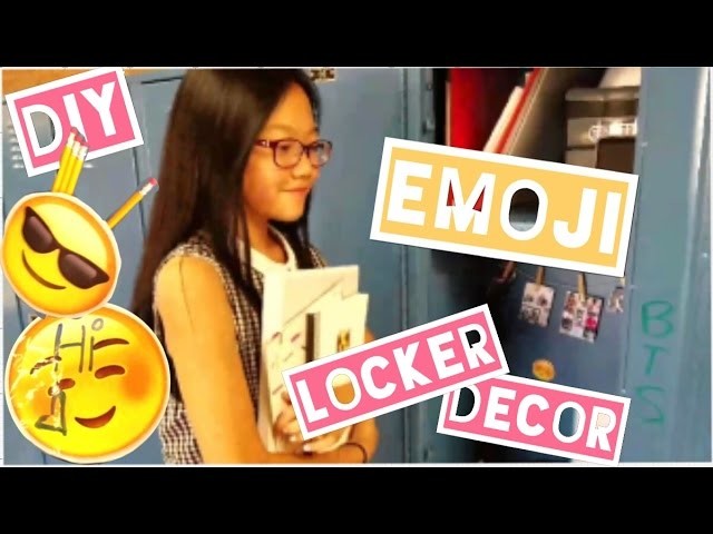 DIY Emoji Locker Decor! | Emoji Whiteboard, pencil, pouch, magnets