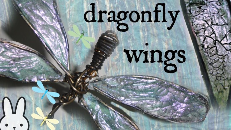 DIY: How To Make Translucent Dragonfly Wings. Tissue Paper.Crackle Medium.Tutorial.Mixed Media