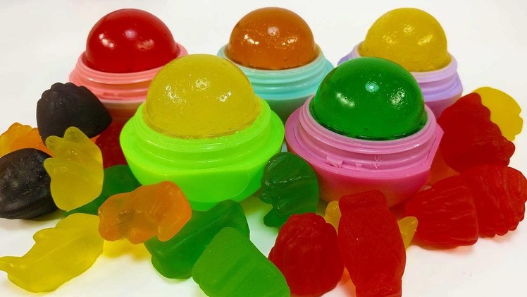 DIY: Make Your Own EDIBLE GUMMY BEAR EOS CANDY LOLLY POP TREATS!!! So Easy & Sweet to Eat!