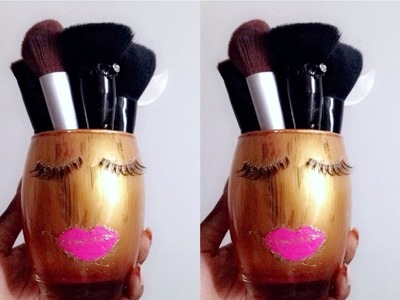 DIY Makeup Brush Holder - YOU NEED TO TRY NOW !!!