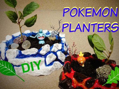 DIY Pokemon planters, fire and ice