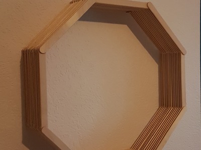 DIY: Popsicle Stick Octagon Shelf