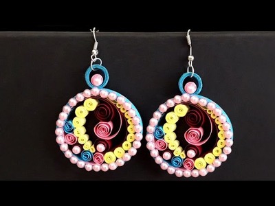 DIY Quilling : How to Make Paper Quilling Earrings | Handmade Paper Jewelery