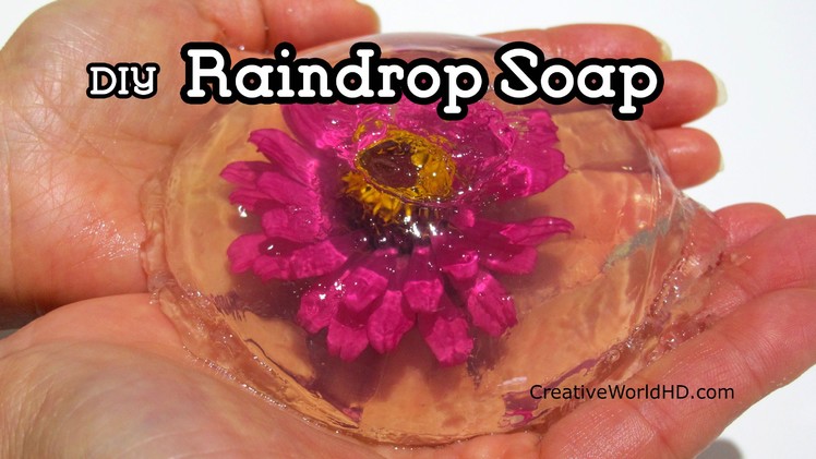 DIY Raindrop Soap with Real Flower.Water Bubble Soap How to Tutorial by Creative World