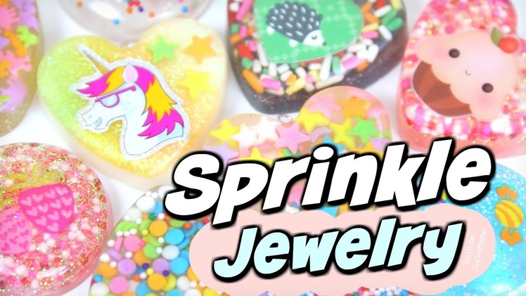 DIY RESIN For Beginners - JEWELRY with SPRINKLES!? - Sprinkle Pendant Charm How To