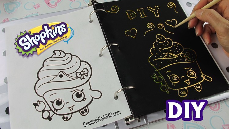 DIY: Sketch Surprise Scratch Art Notebook.Shopkins.MLP How to Tutorial