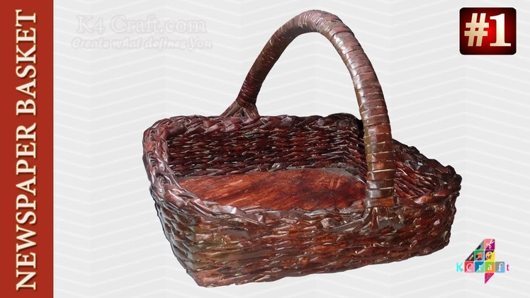 DIY: Weaving basket with recycled Newspaper - Handmade Basket for Diwali Pooja -Part #1