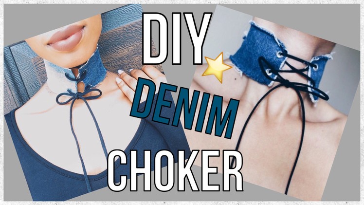 EASY DIY DENIM CHOKER! ♡