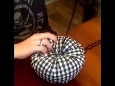 Easy DIY fabric pumpkin video tutorial step 3