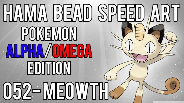 Hama Bead Speed Art | Pokemon | Alpha.Omega | Timelapse | 052 - Meowth