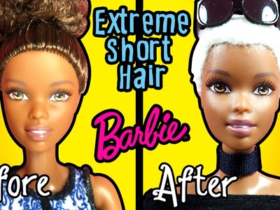 How to Cut Extreme Short Haircut for Barbie Doll - DIY Doll Hair - Making Kids Toys