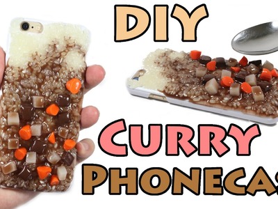How to DIY WEIRD Curry Rice Phone Case Clay Resin Tutorial