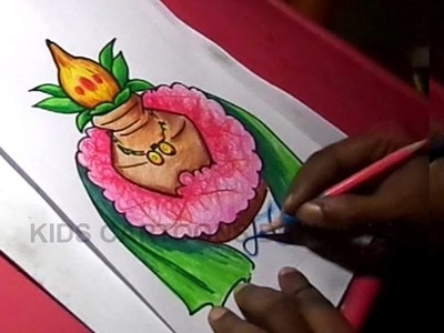 How to Draw Hindu Goddess Varalakshmi Ammavari Decoration Drawing