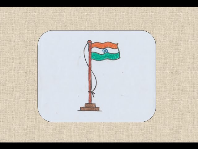 How to draw Indian Flag for kids