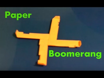 How To Make a Paper Boomerang - Origami