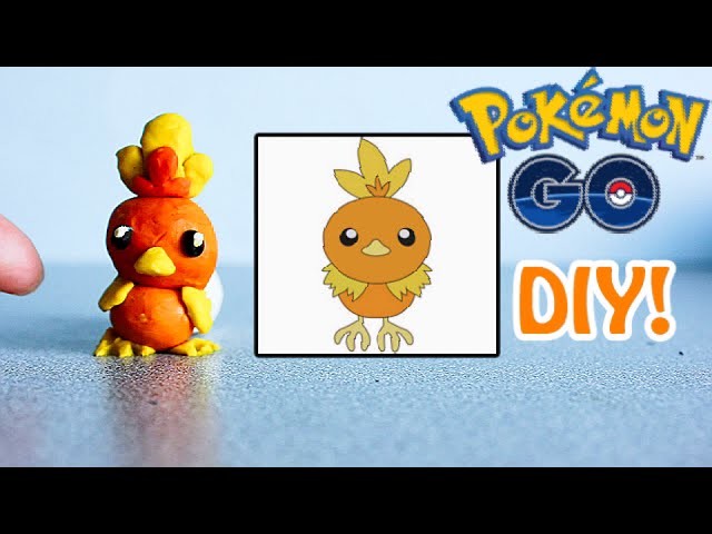 Pokemon GO's TORCHIC DIY from modelling clay, do-it-yourself craft tutorial