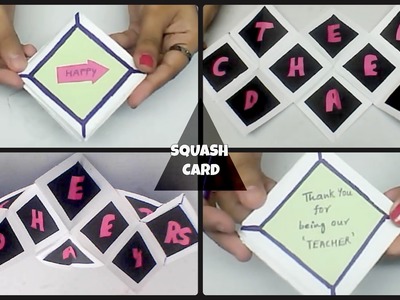 Teachers day Squash Card Tutorial || Easy DIY gift ideas