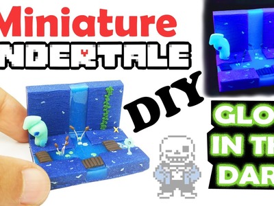 UNDERTALE MINIATURE ENVIRONMENT DIY polymer clay and resin tutorial - how to make miniature craft
