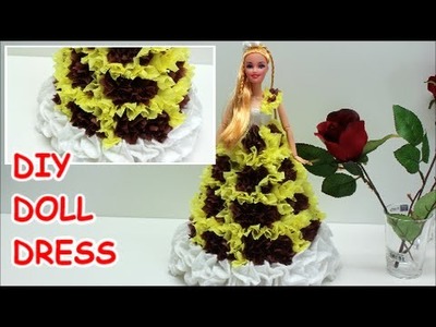 DIY Craft Ideas Doll Dress "Ice Cream Vanilla" How-to Do It  #Toys Tutorial Doll Dress Fun