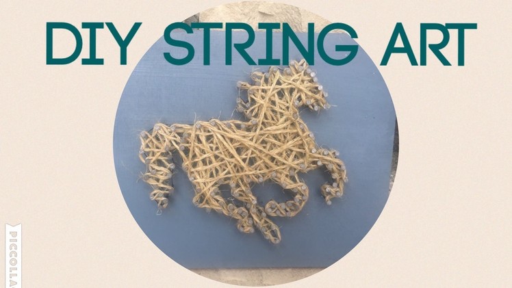 DIY Craft with pre-teen: String art horse tutorial