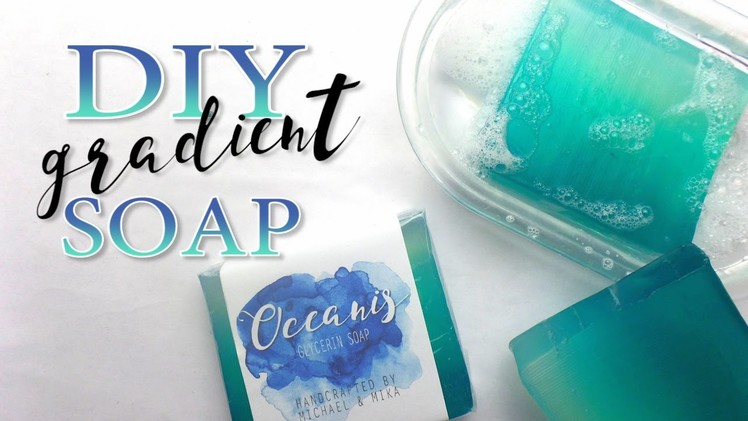 DIY GRADIENT SOAP - WEDDING FAVORS (shades of blue theme)