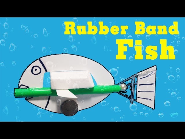 DIY - How to make Rubber Band Fish can swim - Creative toys - design by Project your mind
