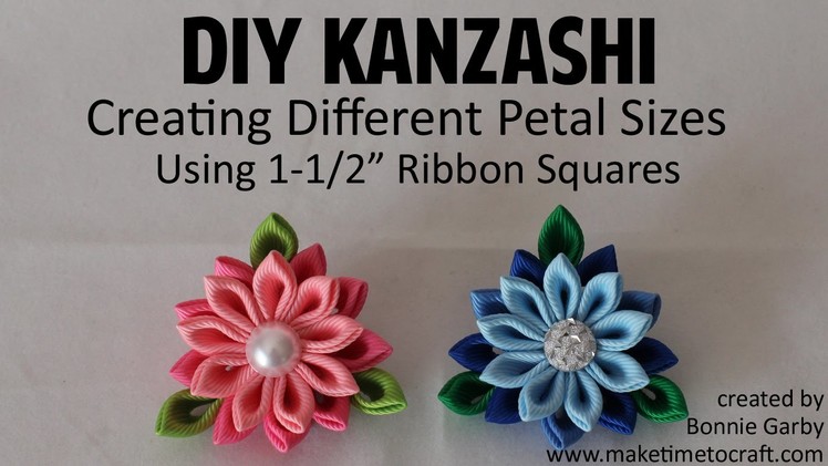 DIY Kanzashi - How to Create Different Sized Petals with Really Reasonable Ribbon