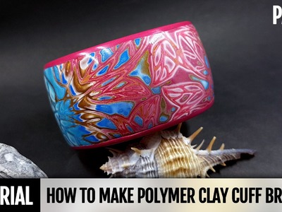 DIY Part 2. Polymer Clay Cuff Bracelet. Tutorial How to make Bracelet in Hidden Magic Technique!
