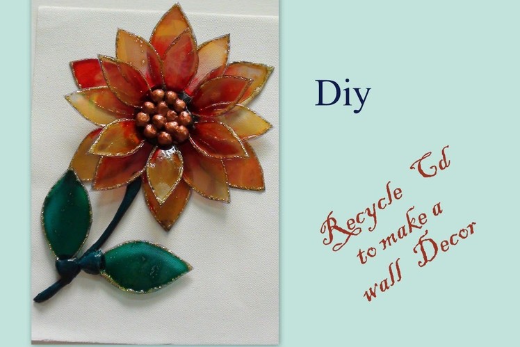 Diy Recycle Cd to make a wall decor