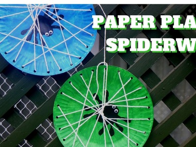 Halloween Craft - Paper Plate Spiderweb - Paper Plate Crafts
