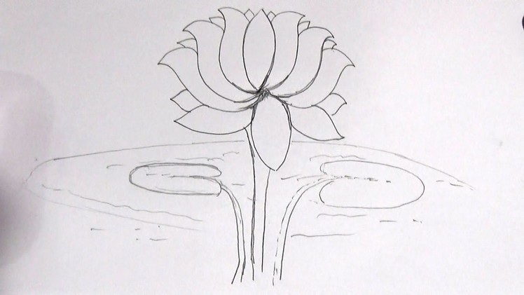How to Draw a Lotus Flower | Step by Step and super Easy sketch